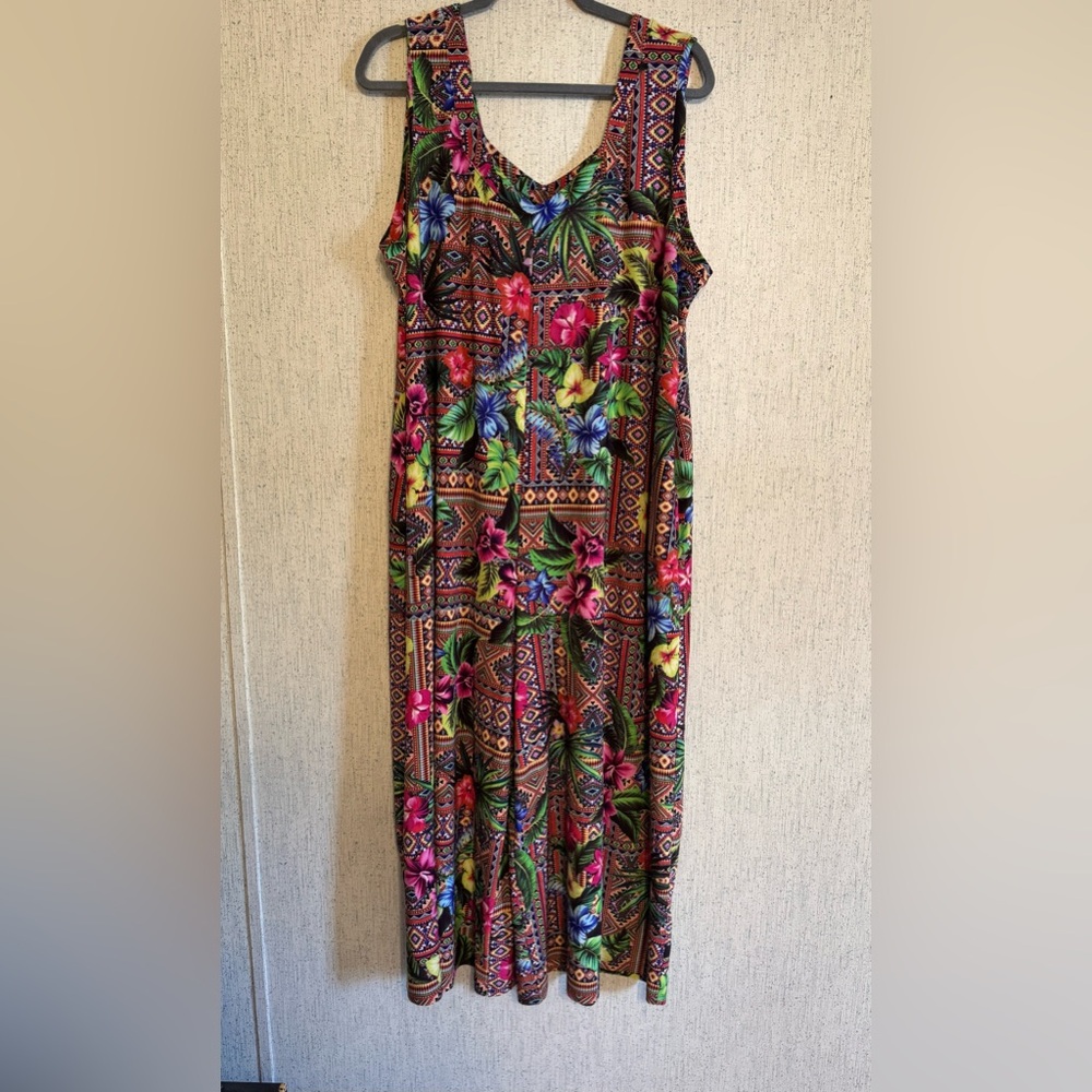 Attitudes by Renee Regular Global ILLUSION WAIST Jumpsuit 1X